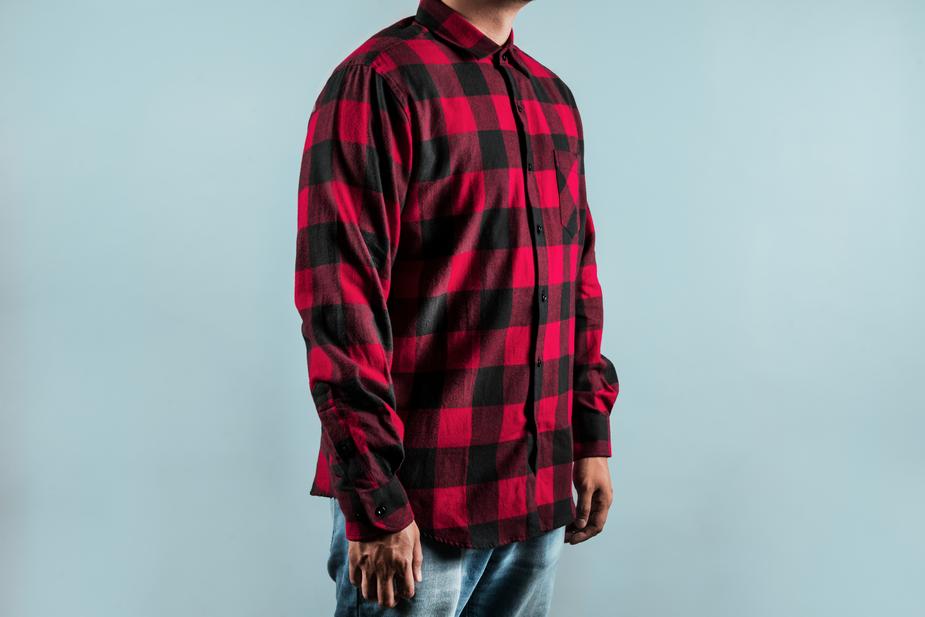 Classic mens plaid flannel shirt